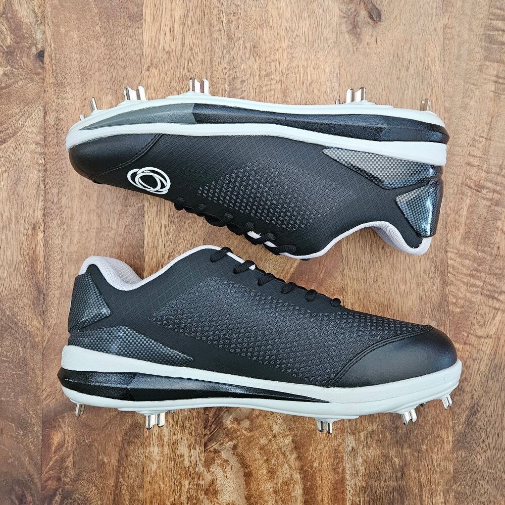 Athalonz G-Force Baseball Cleats Mens Black 12.5 Shoes With Metal Cleats NIB